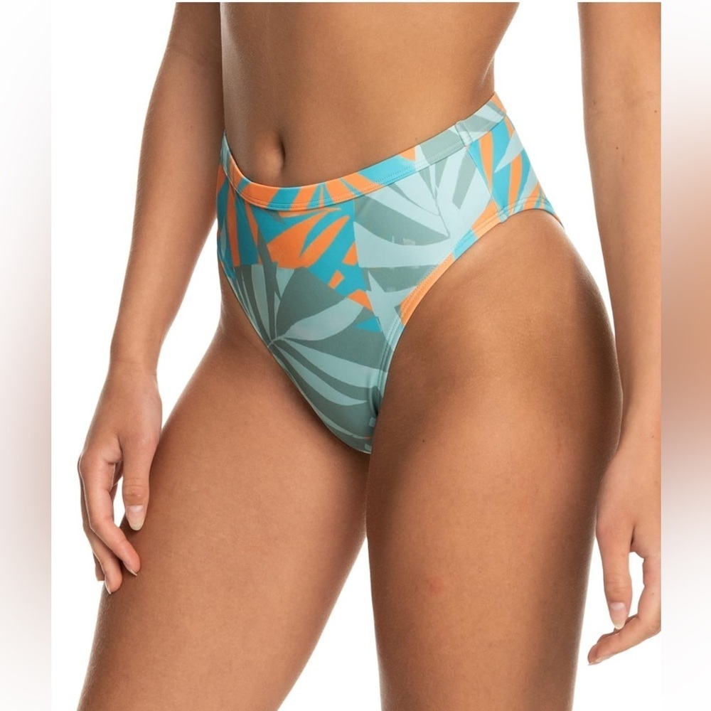 NWT Roxy Pro Backside Moderate Bikini Bottoms High Waist UV Resistant Size Small